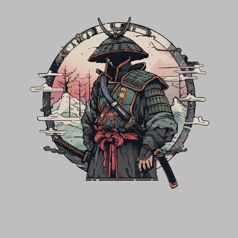 Asia 80s Japanese Retro Samurai Samurai
