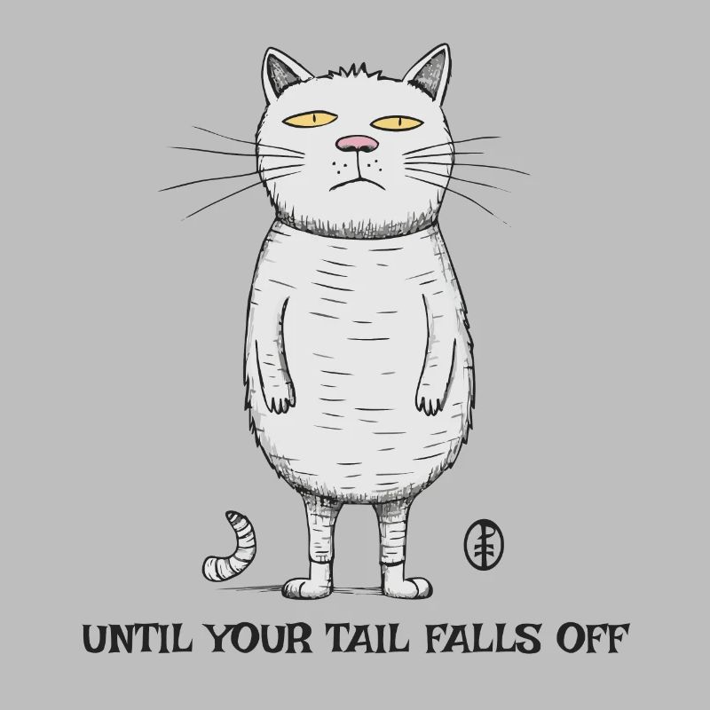 Jusqu’à ce que ta bite tombe, chat de dessin animé