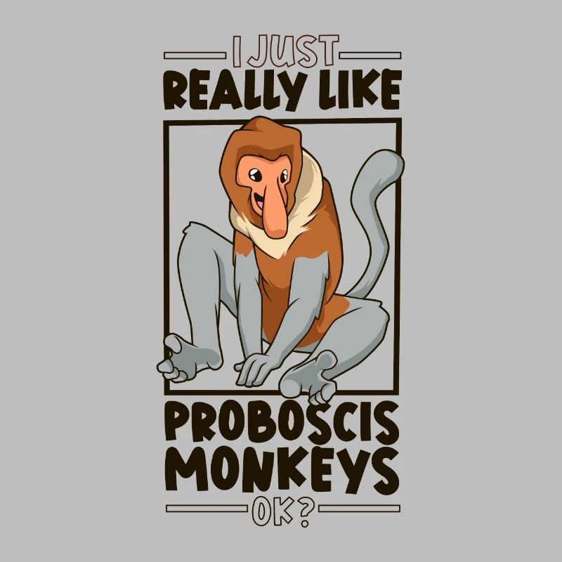 J’adore les singes proboscis - singe proboscis