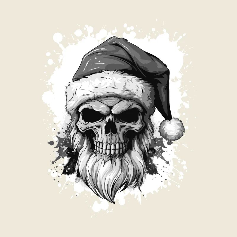 Weihnachtsmann Totenkopf Weihnachten