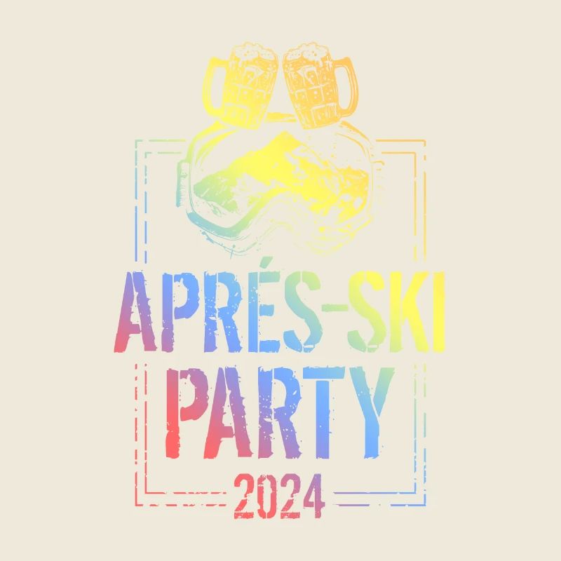 Masque de ski après-ski 2024 mountains coloré