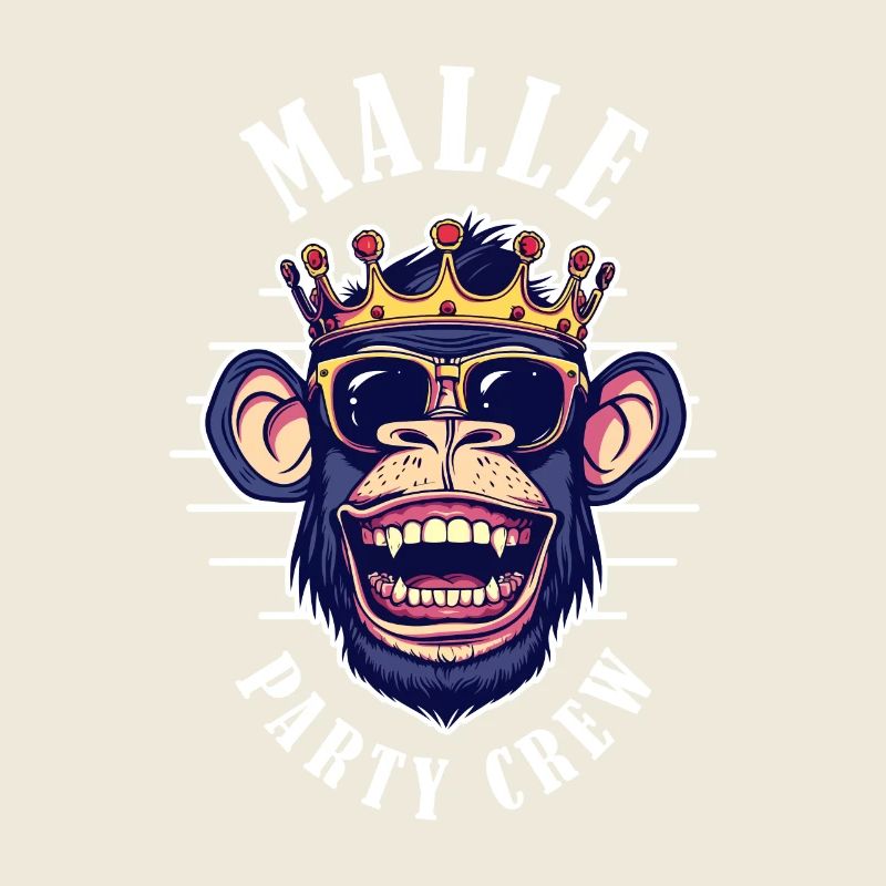 Malle Party Crew Affe Krone Mallorca