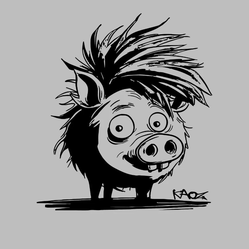 Cute Punk Pig