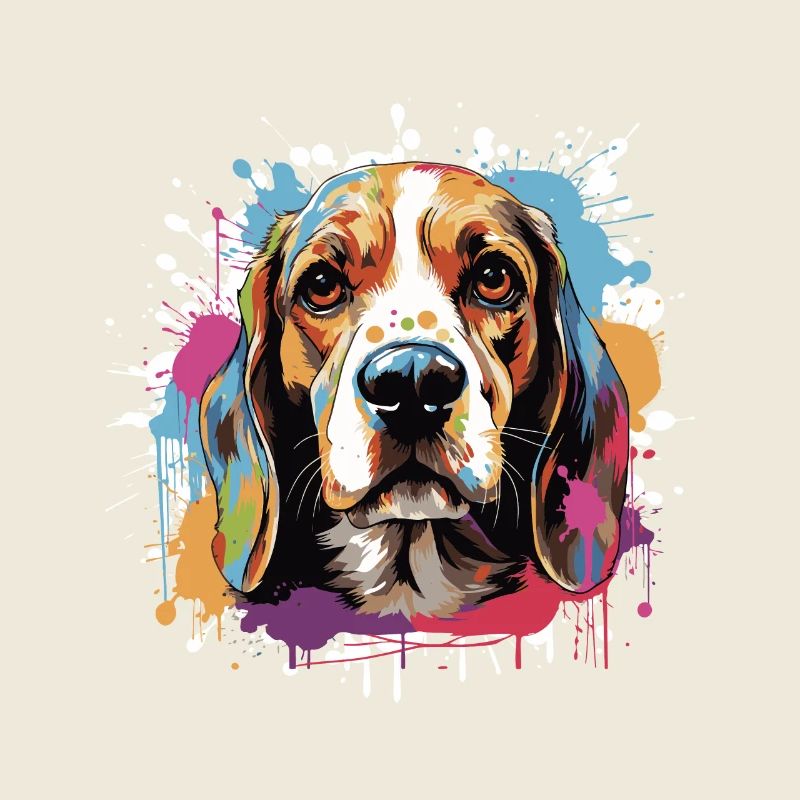 Beagle Dog Pop Art Head