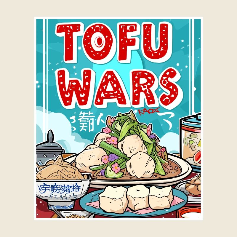 Japanisches Anime-Poster: Küchen Kampf des Tofu