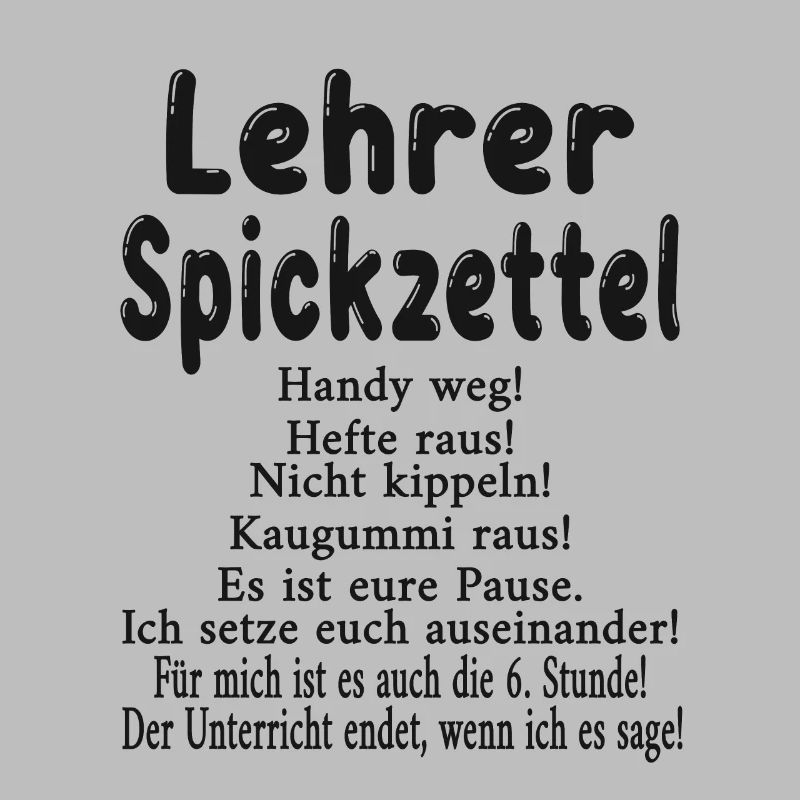 Lehrer Spickzettel