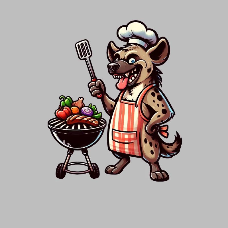 Sommer BBQ mit Chef-Hyäne