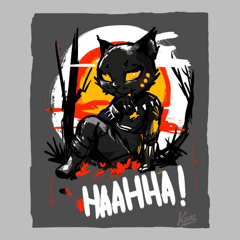 Hahaha, coole Katze sitzt im Baum