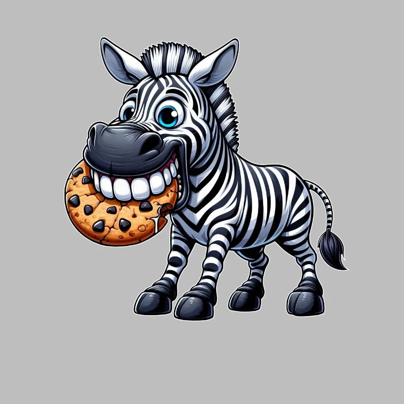 Zebra Biscuit Cartoon Cute Teeth