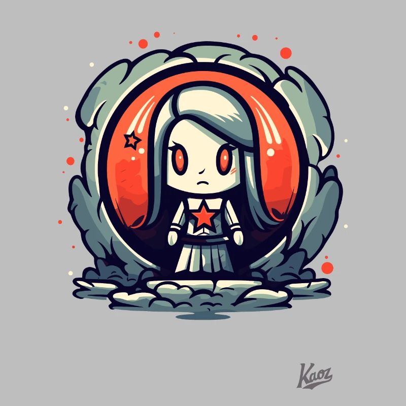 Fille de dessin animé mignonne et cool : Plus que mignonne