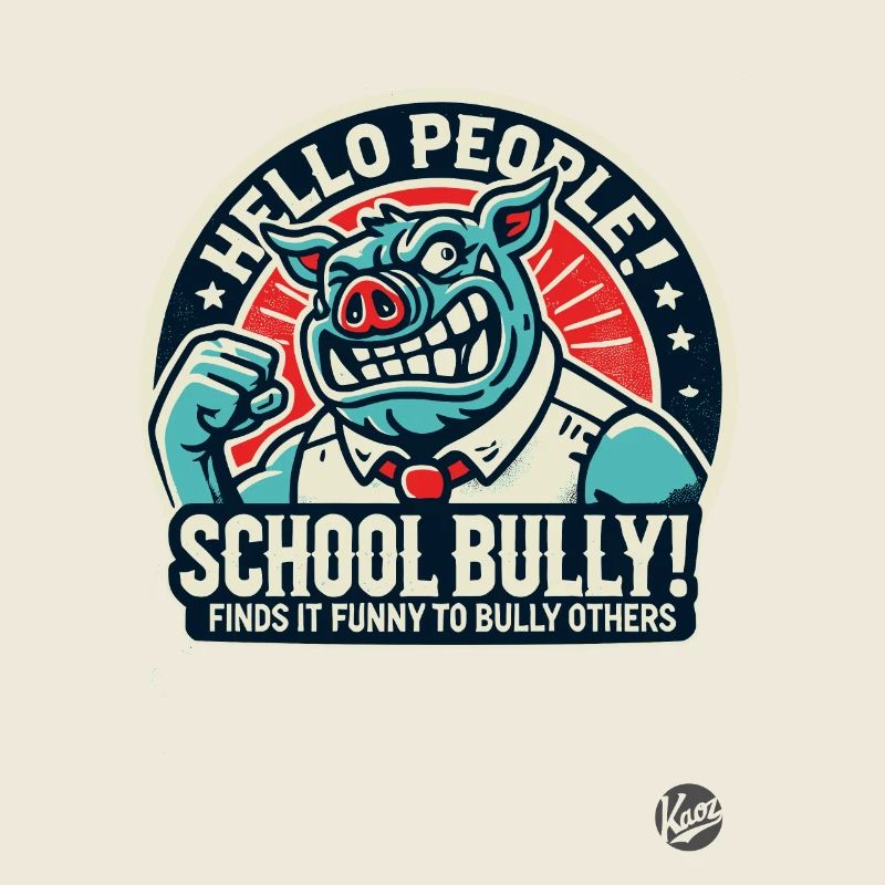 Schoolyard bully pig: "Hello guys!"