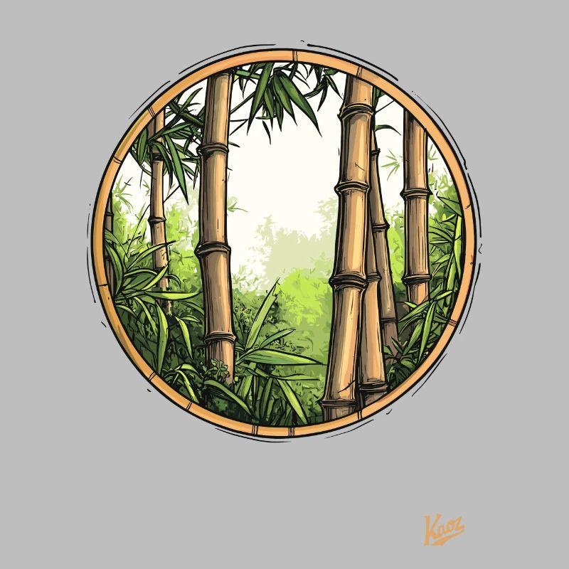 Forêt de bambous dans la forêt de bambous