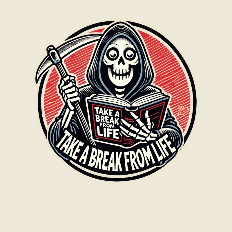 Grim Reaper lit « Faites une pause dans la vie »