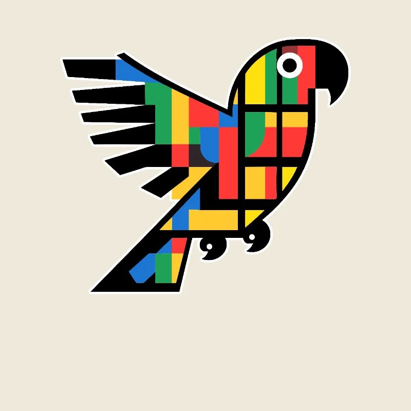 Cubisme abstrait Perroquet