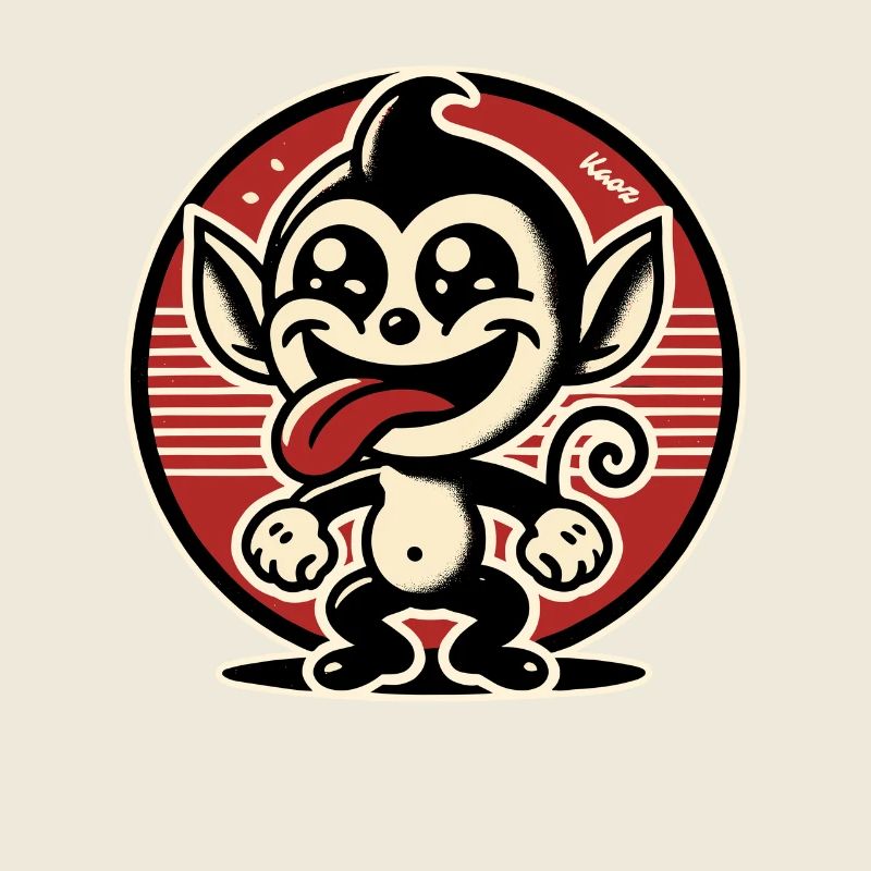 Cheerful little rascal monkey