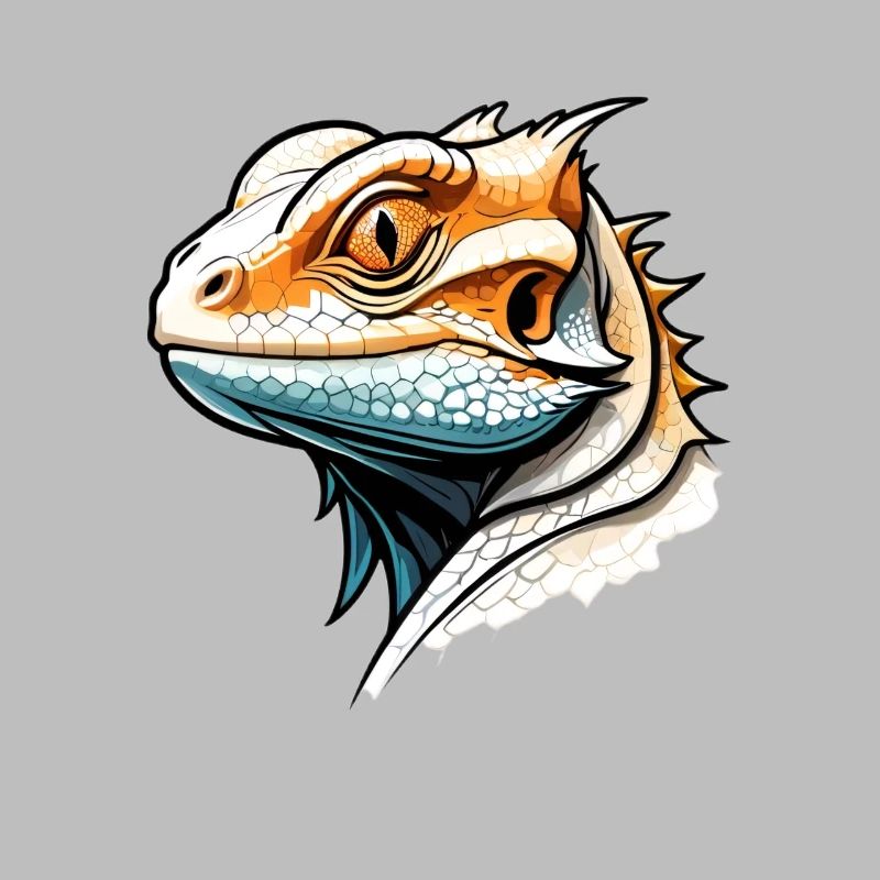 Lizard in comic style