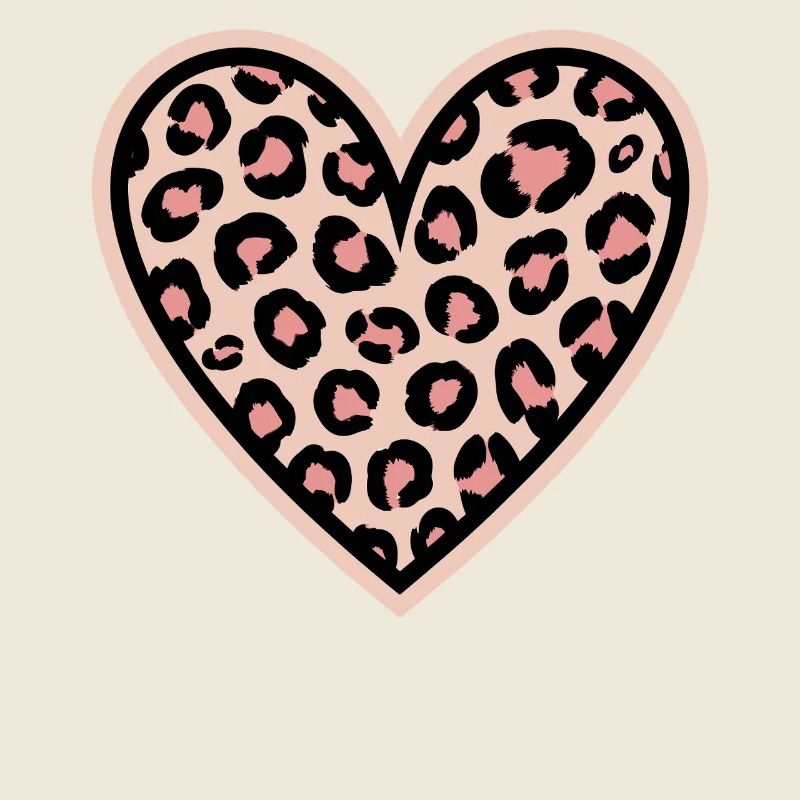 Leopard heart pattern