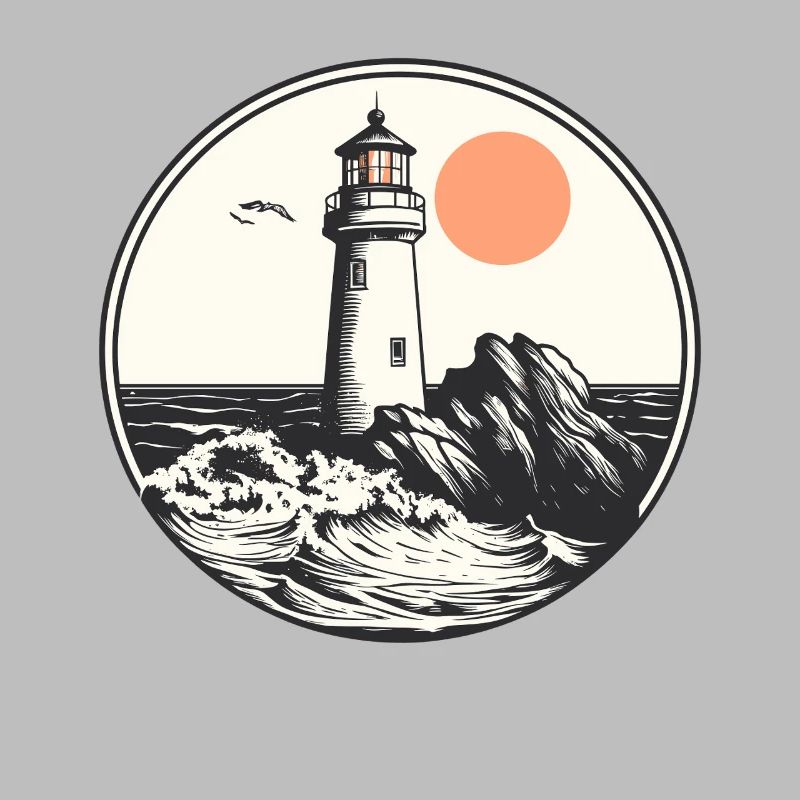 Leuchtturm bei Meeresrauschen