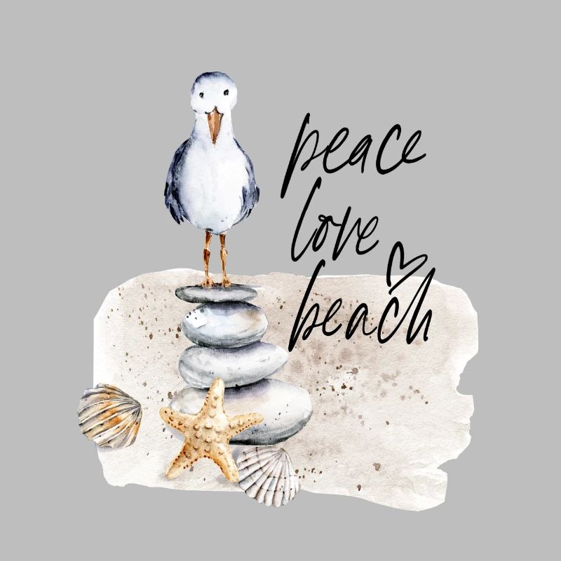 Oiseau de plage sur pierre pile aquarelles