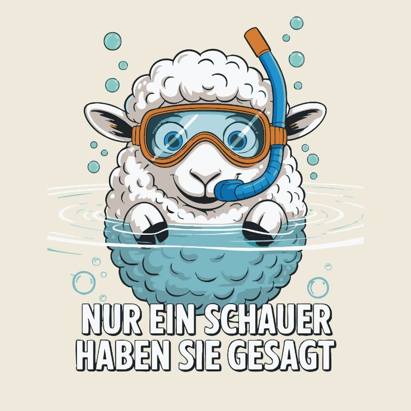 Motif de mouton plongeur avec dicton