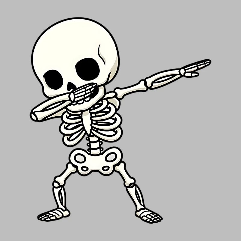 Dab squelette drôle