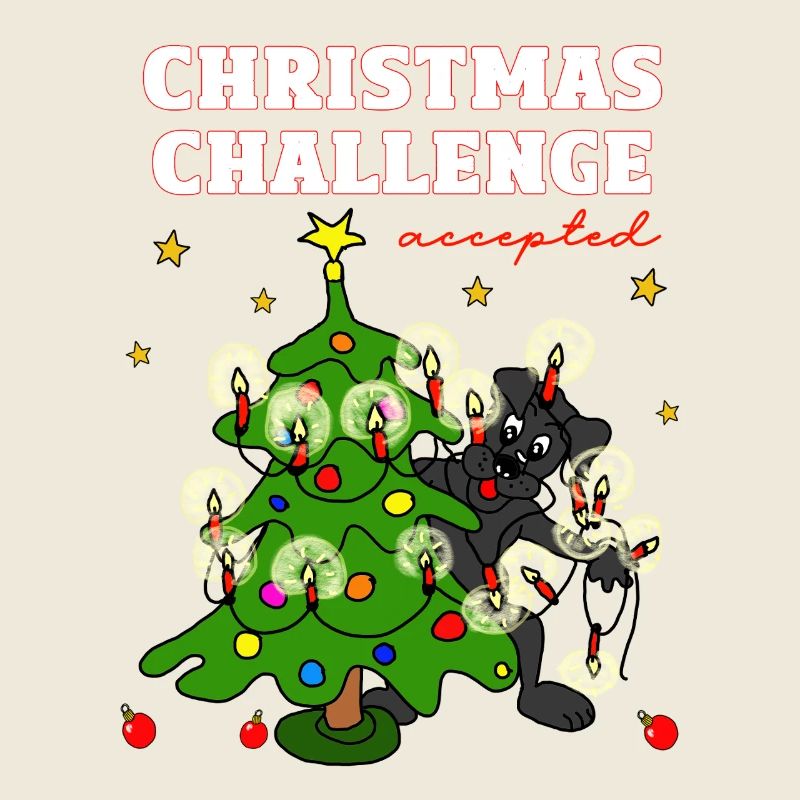 Christmas Challenge Accepts Dog