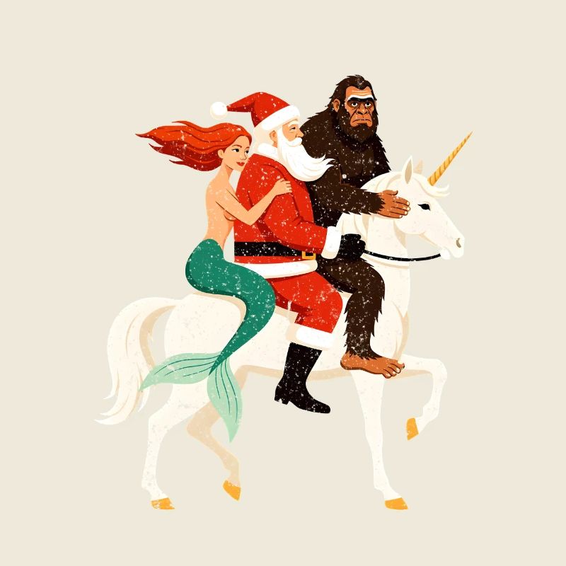Weihnachtshelden auf Einhorn