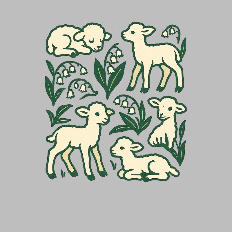 Lamb Quartet in Spring Meadow