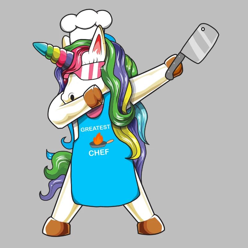 Greatest Chef Unicorn Dabbing Cooking Art