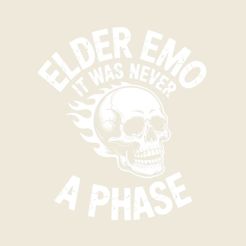 Elder Emo Skull Flame It Was Never a Phase