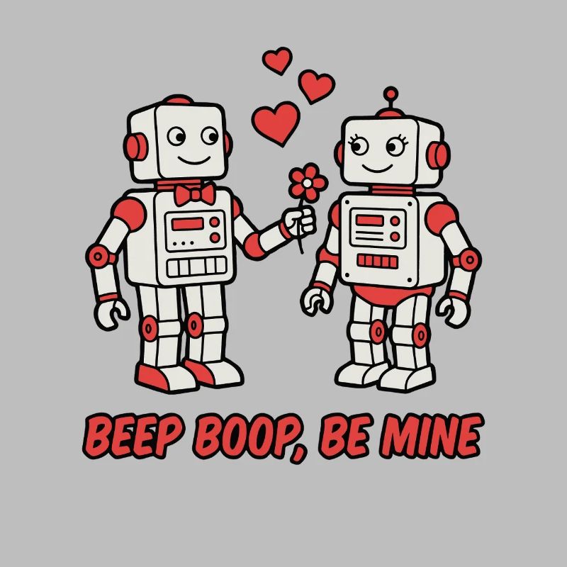 Bip boop sois à moi mignonne robot Valentine