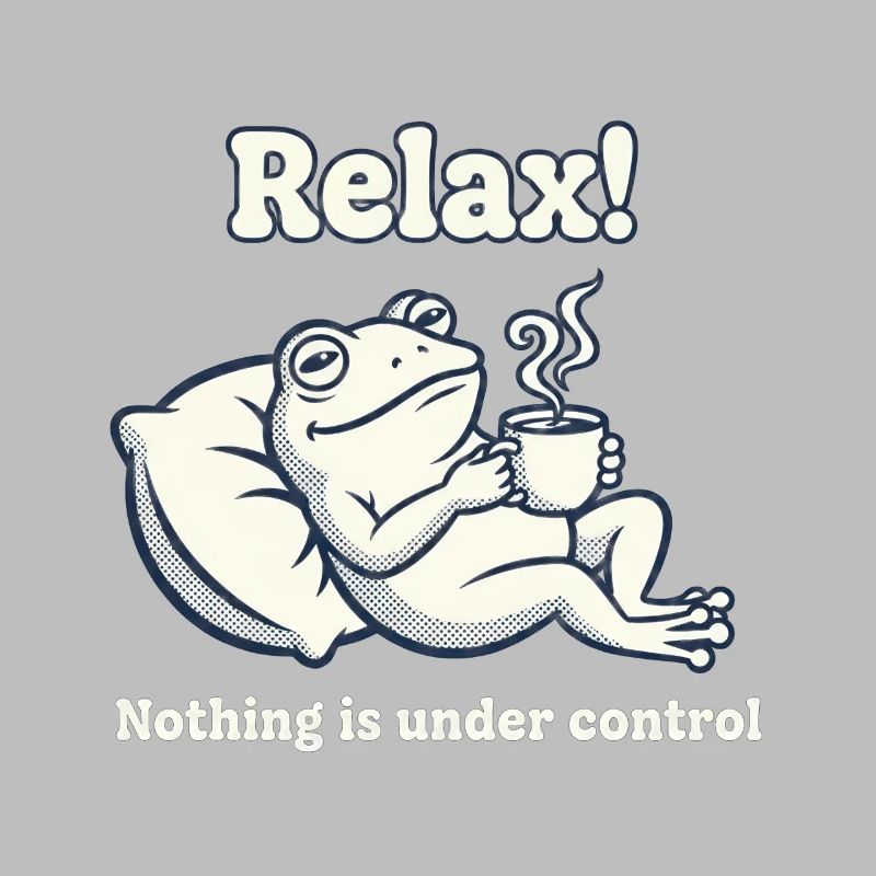 Relaxed frog: Nothing is under control