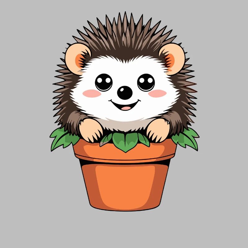 Petit hérisson de jardin en pot