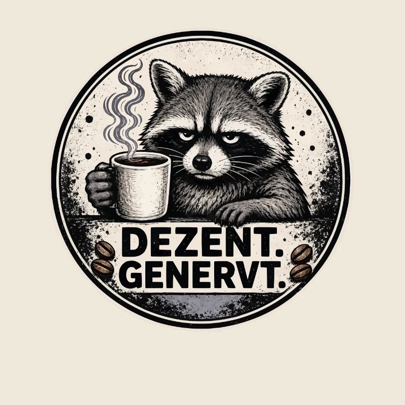 Dezent Genervt Waschbär Kaffee