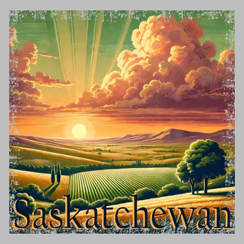 Saskatchewan Canada Ciel Couleurs vives Violet