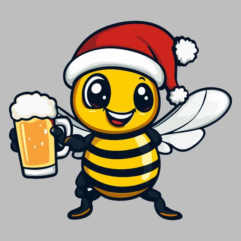 Biene Weihnachten Bier