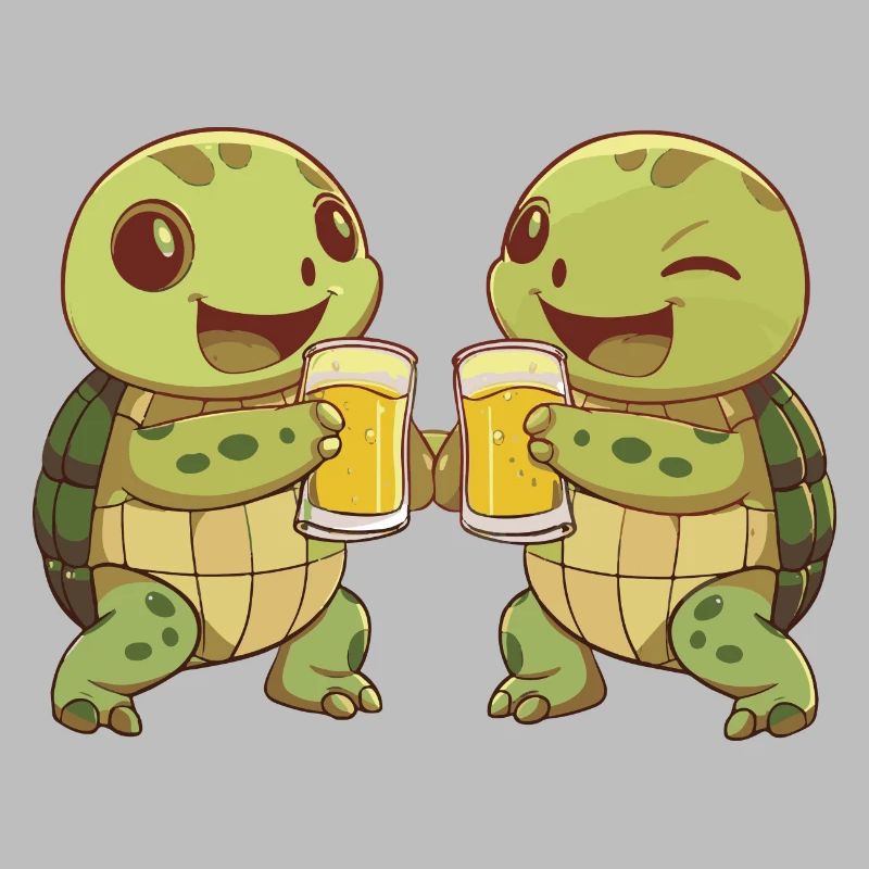 Turtle Comic Beer Funny Booze