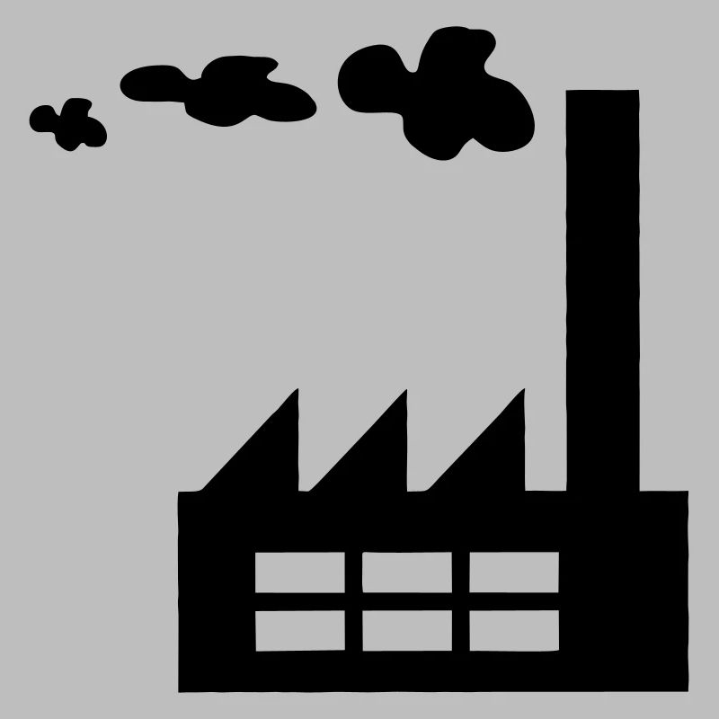 Factory logo with smoke