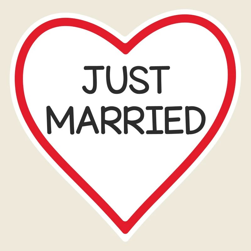 Herzbanner Just Verheiratet