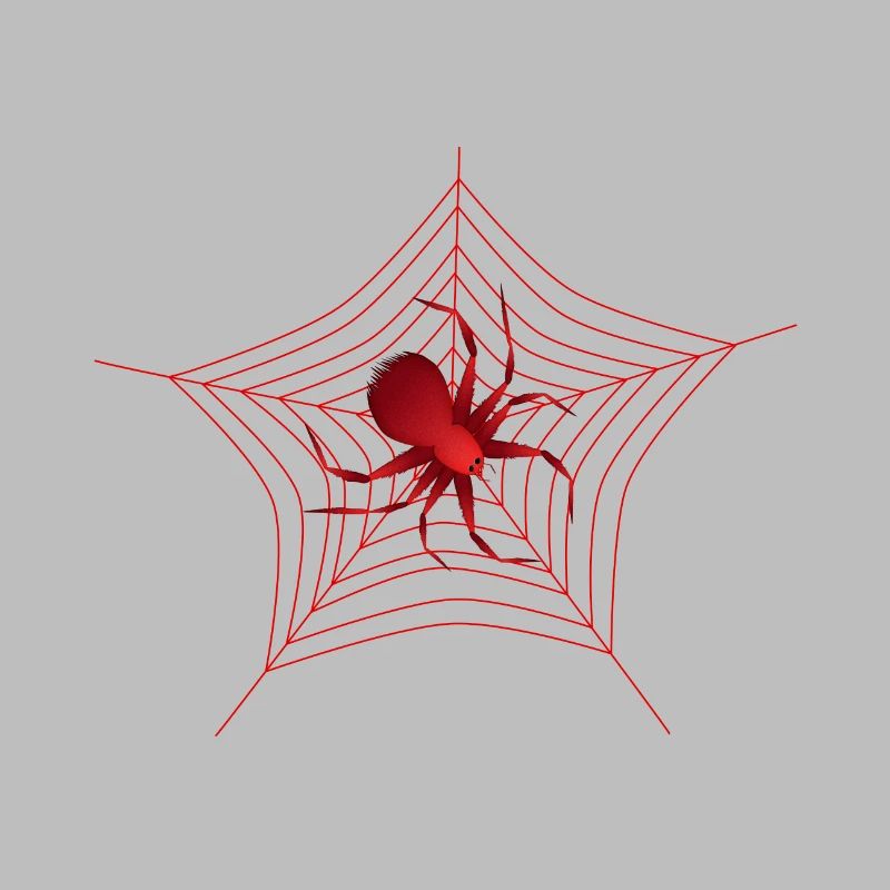 Spinne im Spinnennetz rote Spinne große Spinne
