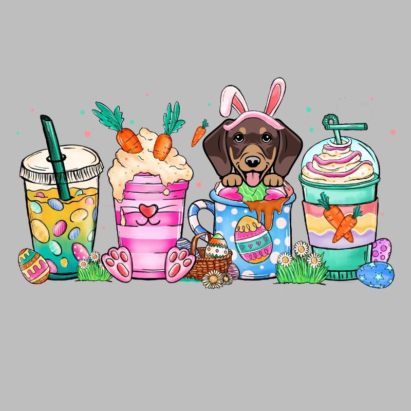 Dog coffee easter dachshund 4500x5400Dachshund Dog