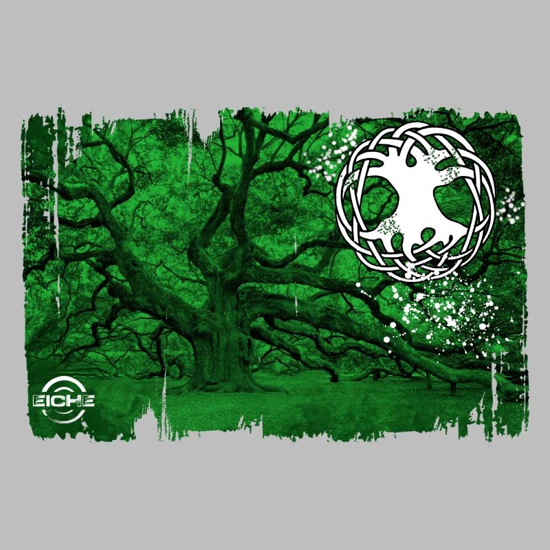 eiche mit lebensbaum grün