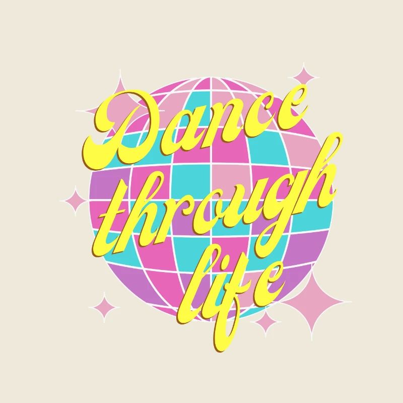 Dance through life pink gelb Tanz durch das Leben