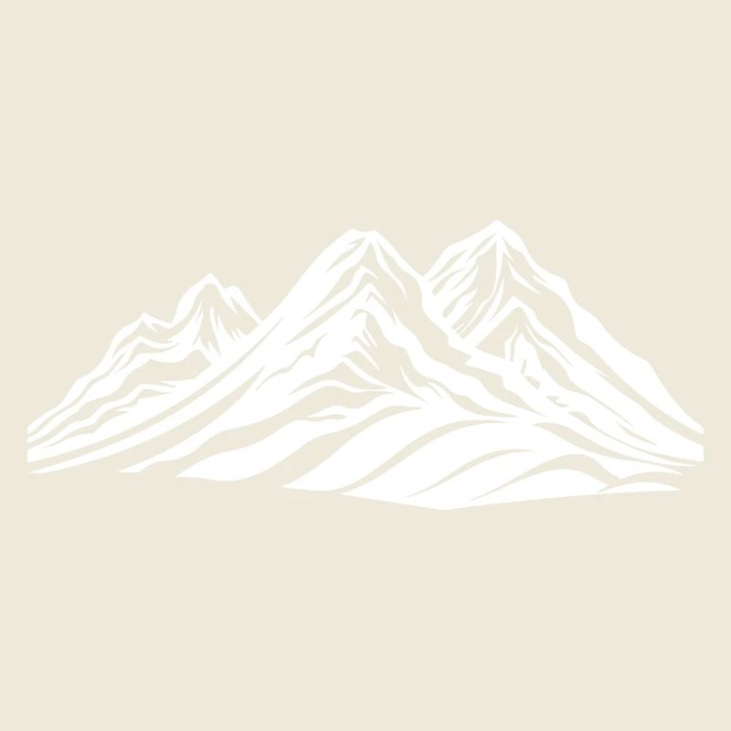 Montagnes Symbole Icône Silhouette