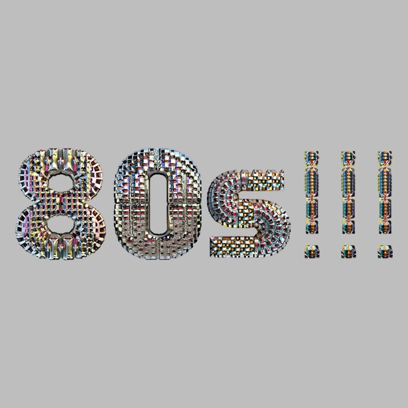 80s DISCO lettrage disco ball look danse devise