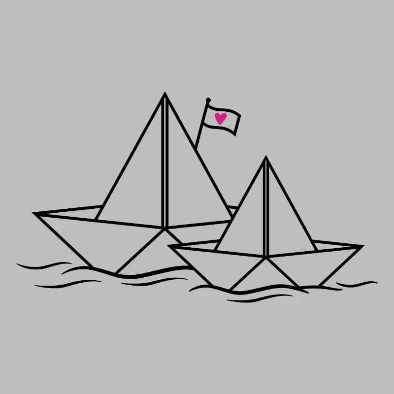 Bateaux en papier Bateau en papier Bateaux Amour Couples
