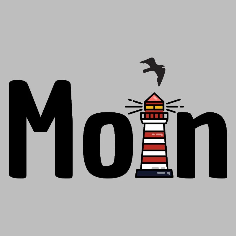 Moin Leuchtturm Möwe