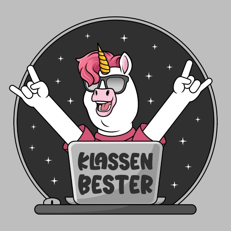 Bester in der Klasse Schule Einhorn Klassenbester