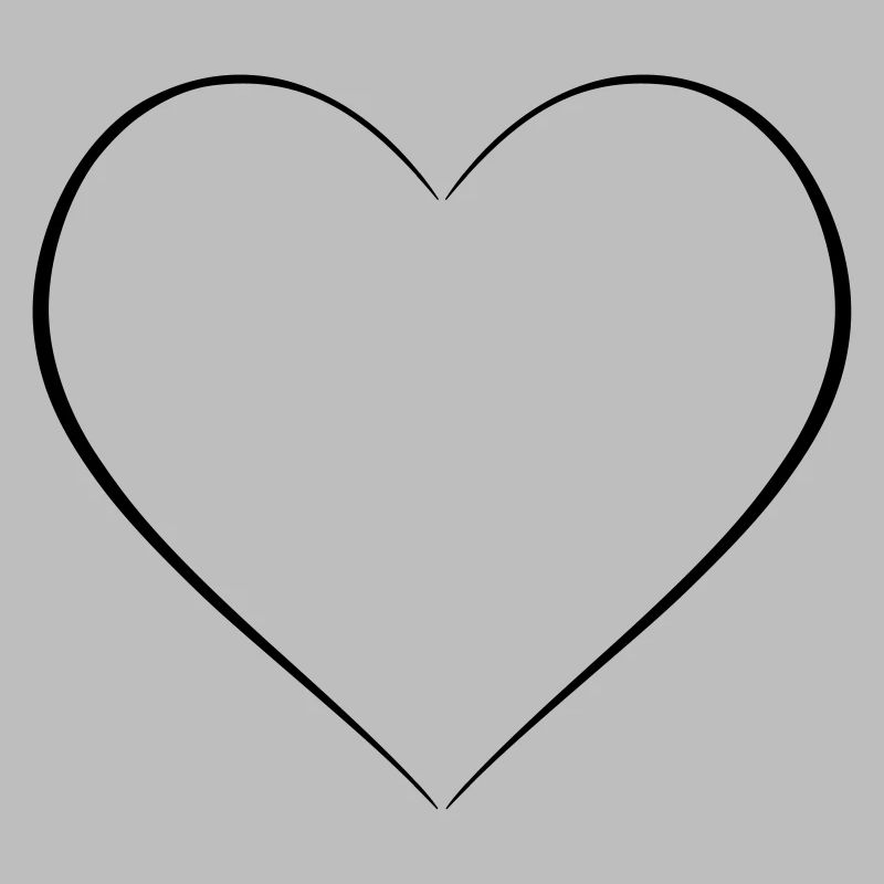 Simple heart thin line décor