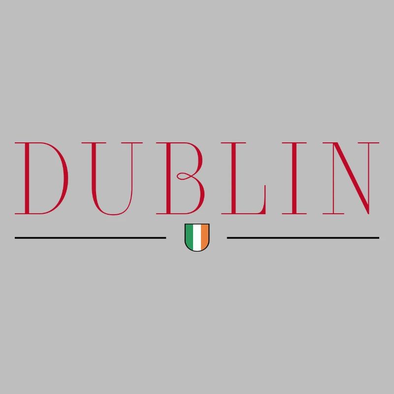 Dublin, Irlande T-shirt design de style